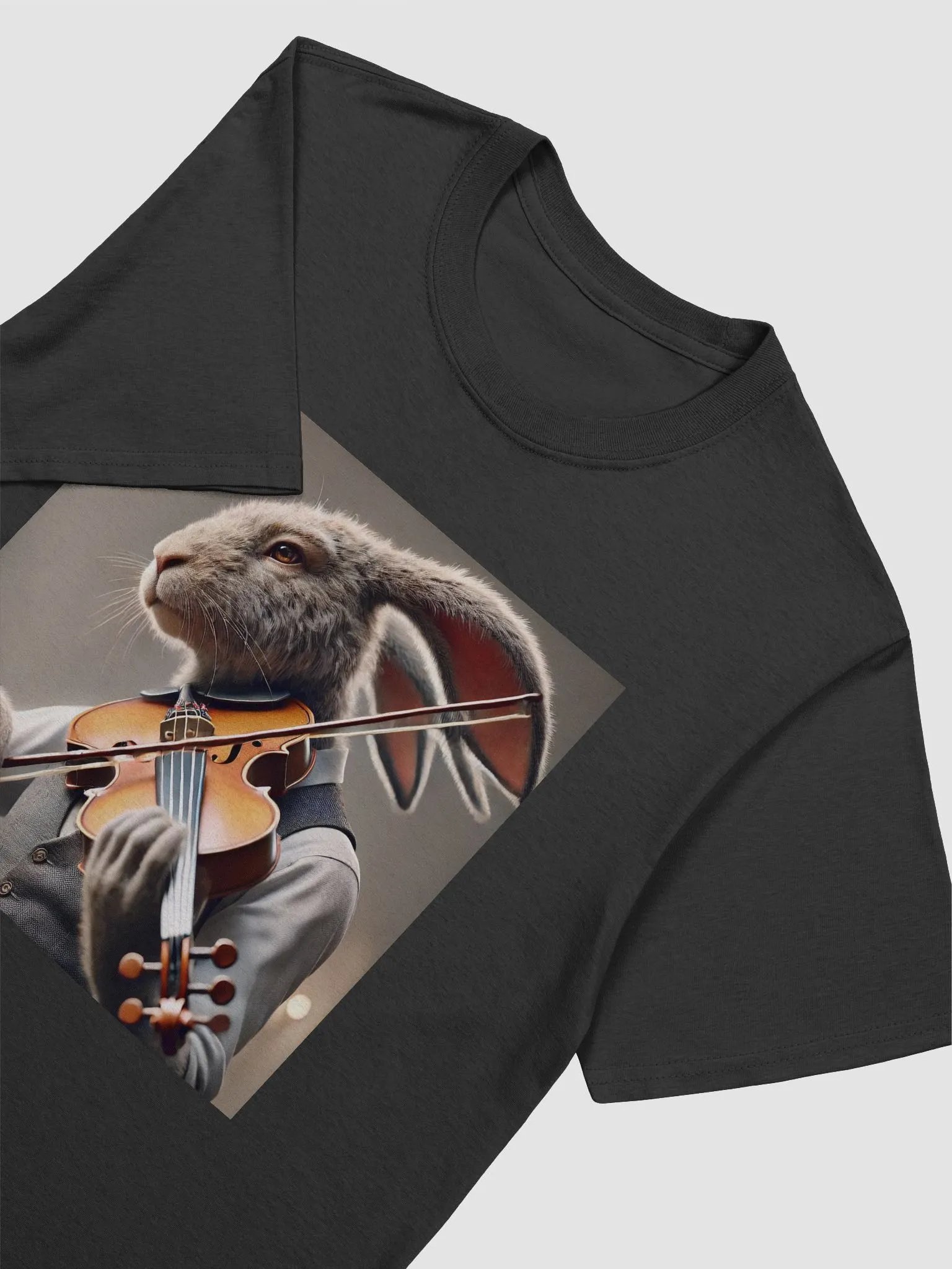 Violinist Rabbit Unisex T-Shirt product image (1)