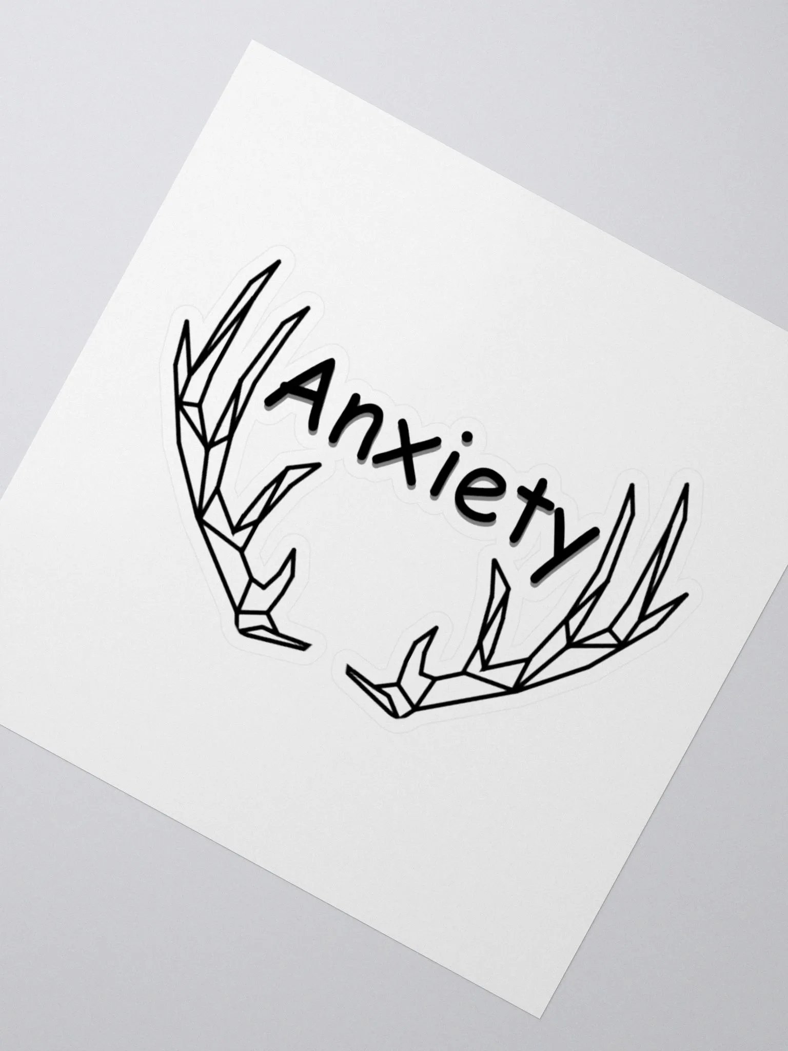 Anxiety sticker - Black product image (2)
