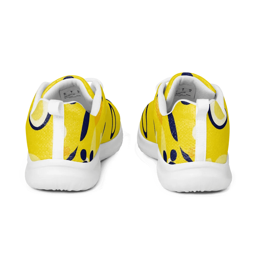 Yellow Abstract Women's Athletic Shoes #559 product image (10)