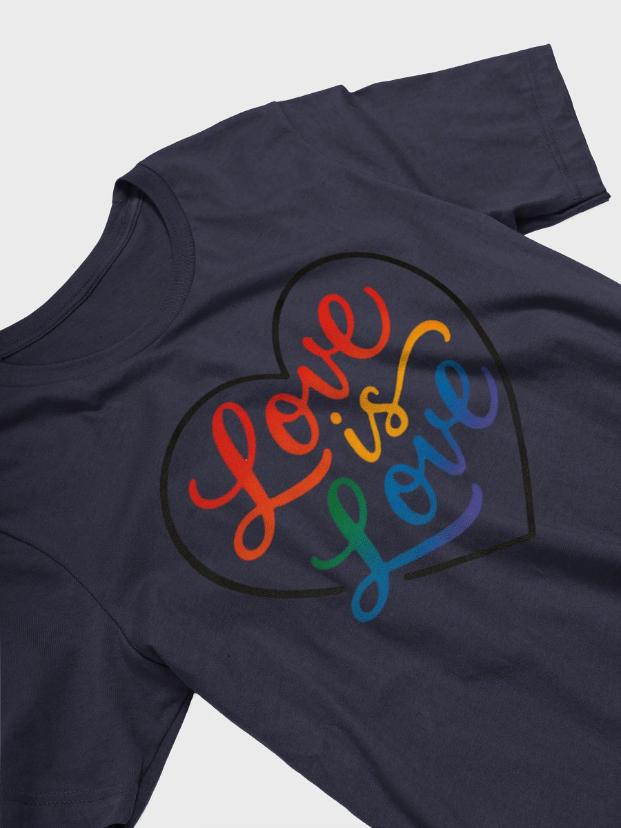 Love is Love Pride T-Shirt | LGBTQ+ Rainbow Heart Design | Equality Tee product image (13)