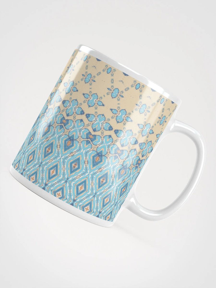 Blue & Cream Diamond Metamorphosis Ceramic Mug product image (4)