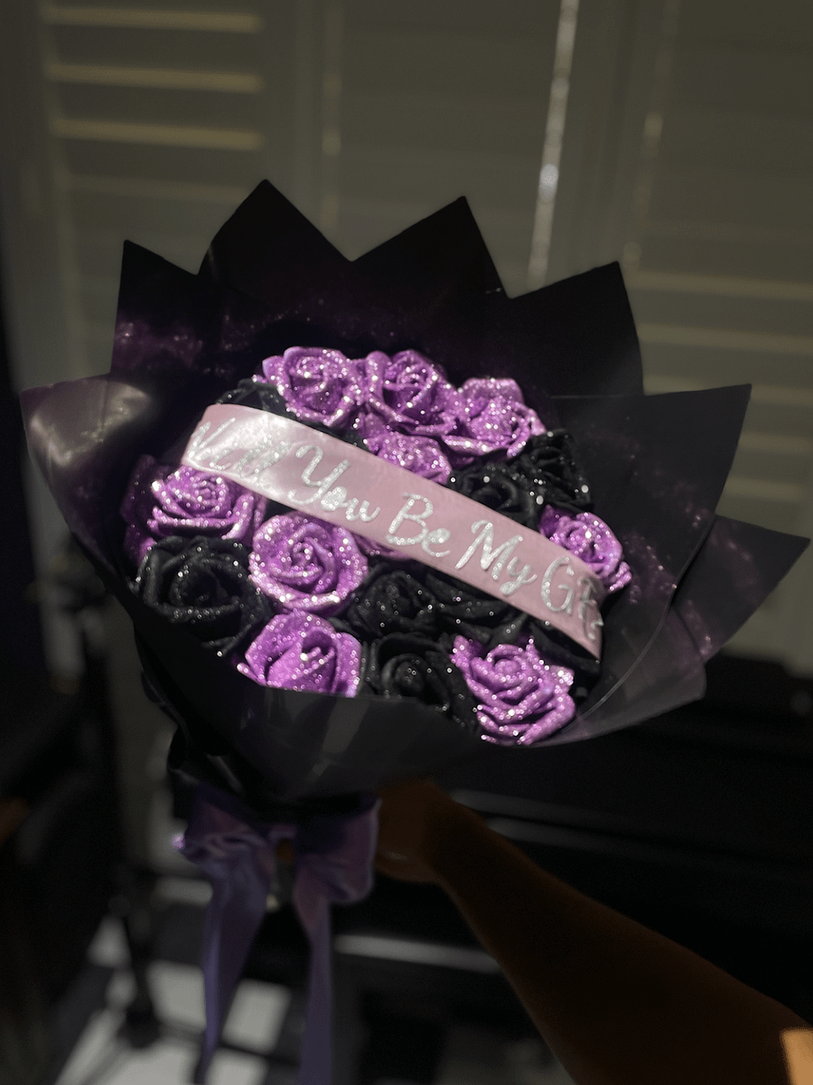 Purple & Black Glitter Bouquet product image (6)