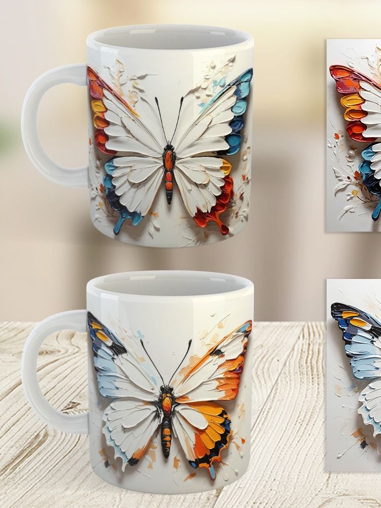 Whispers of Flight Butterfly White Glossy Mug product image (20)