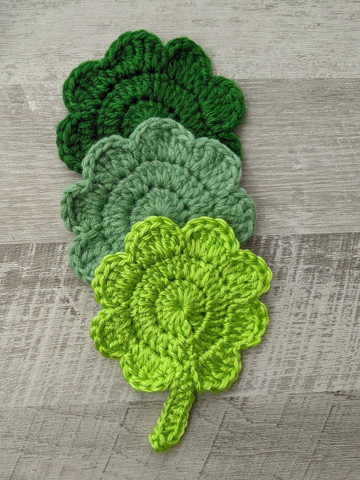 Crochet Clover Leaf Coaster Pattern product image (2)