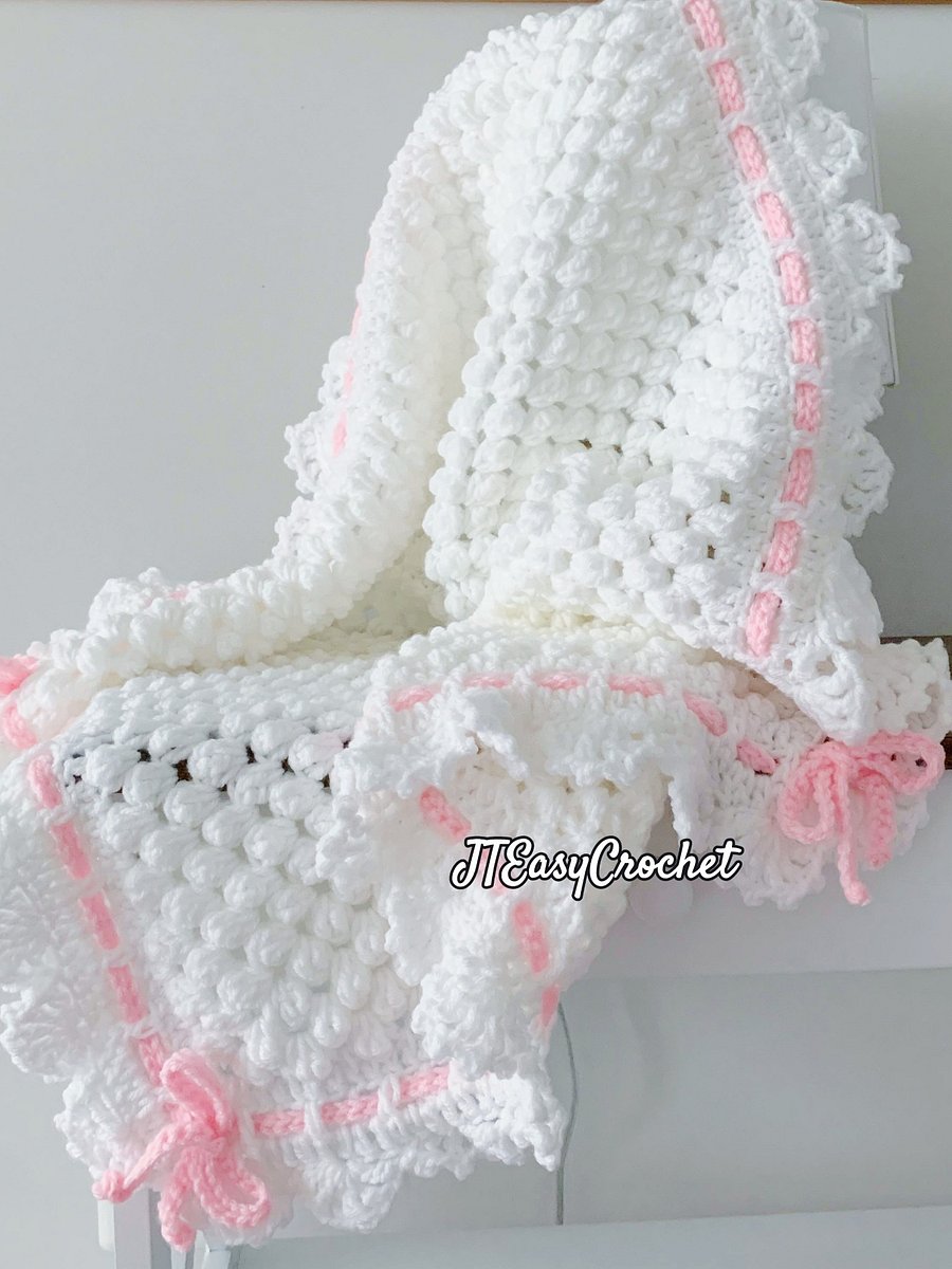 Infinity Continuous Granny Square Baby Blanket Crochet Pattern VIDEO & PDF Instant Download product image (3)