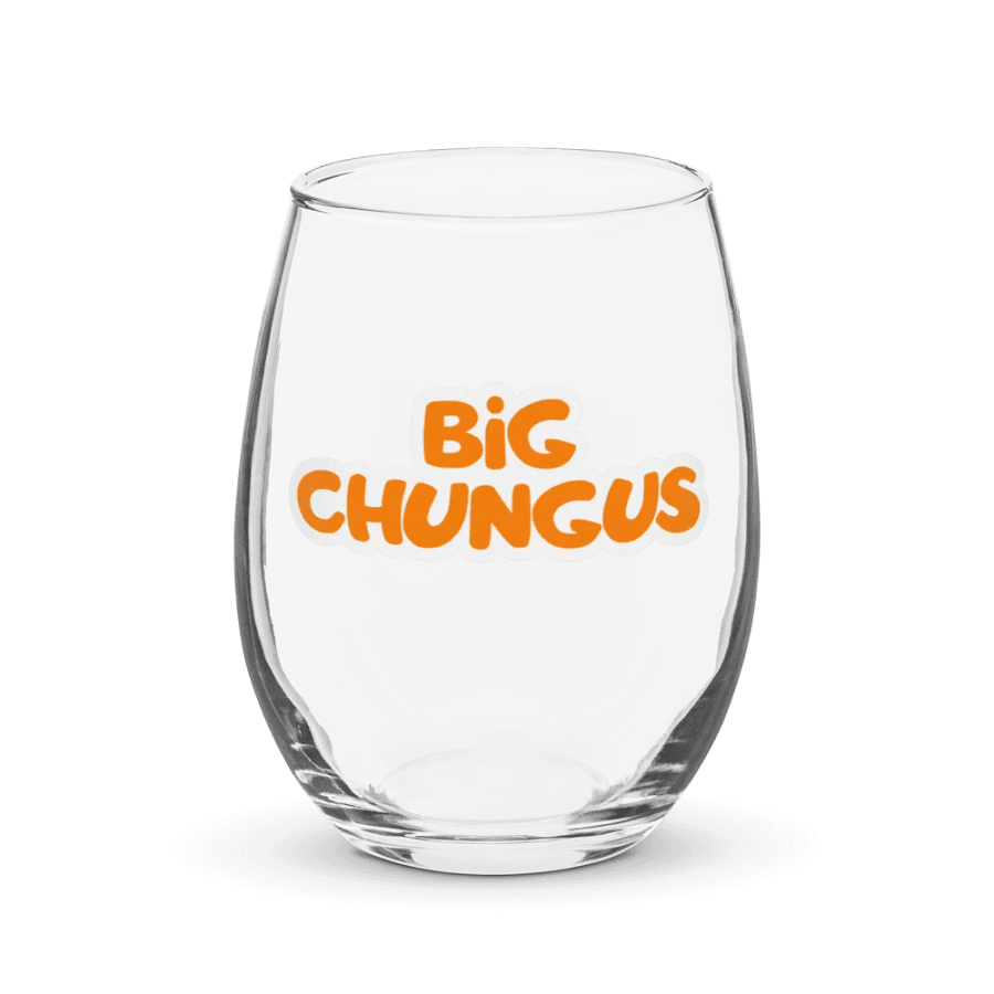 Big Chungus wine glass product image (6)