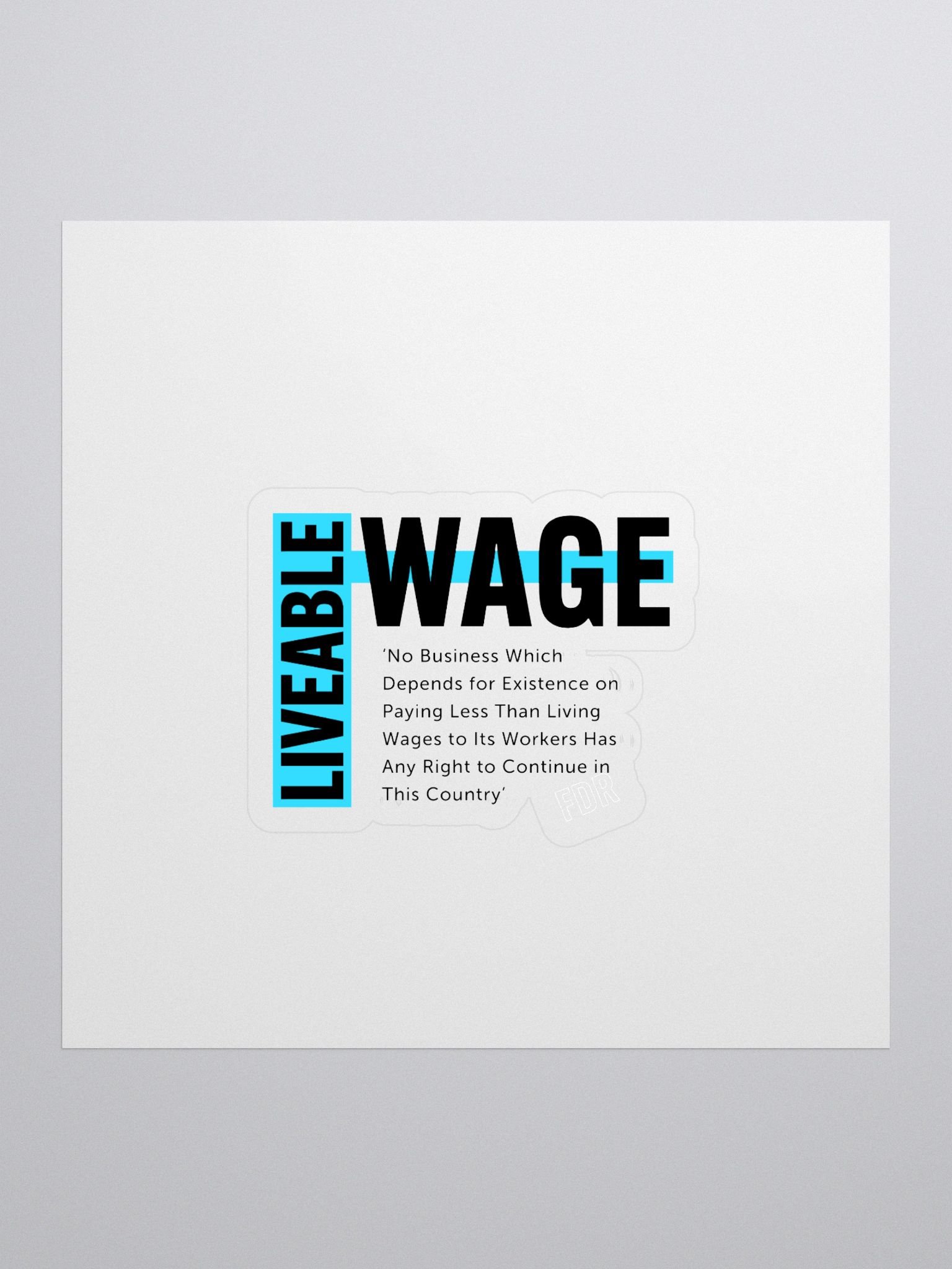 LIVEABLE WAGE Logo Kiss Cut Stickers product image (1)