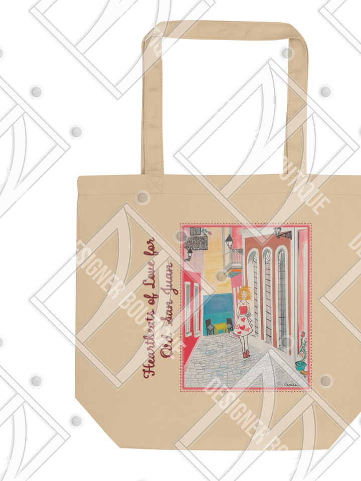 NN Designer Boutique x Camila Arraiza: Tote Bag (Redhead) – Heartbeats of Love for Old San Juan product image (1)