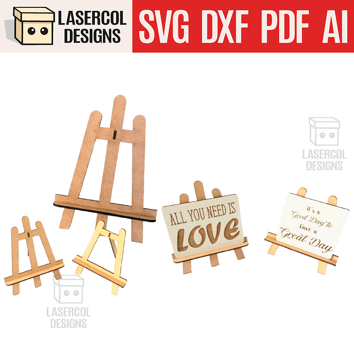 Mini Easel Stand - Laser Cut Files product image (1)