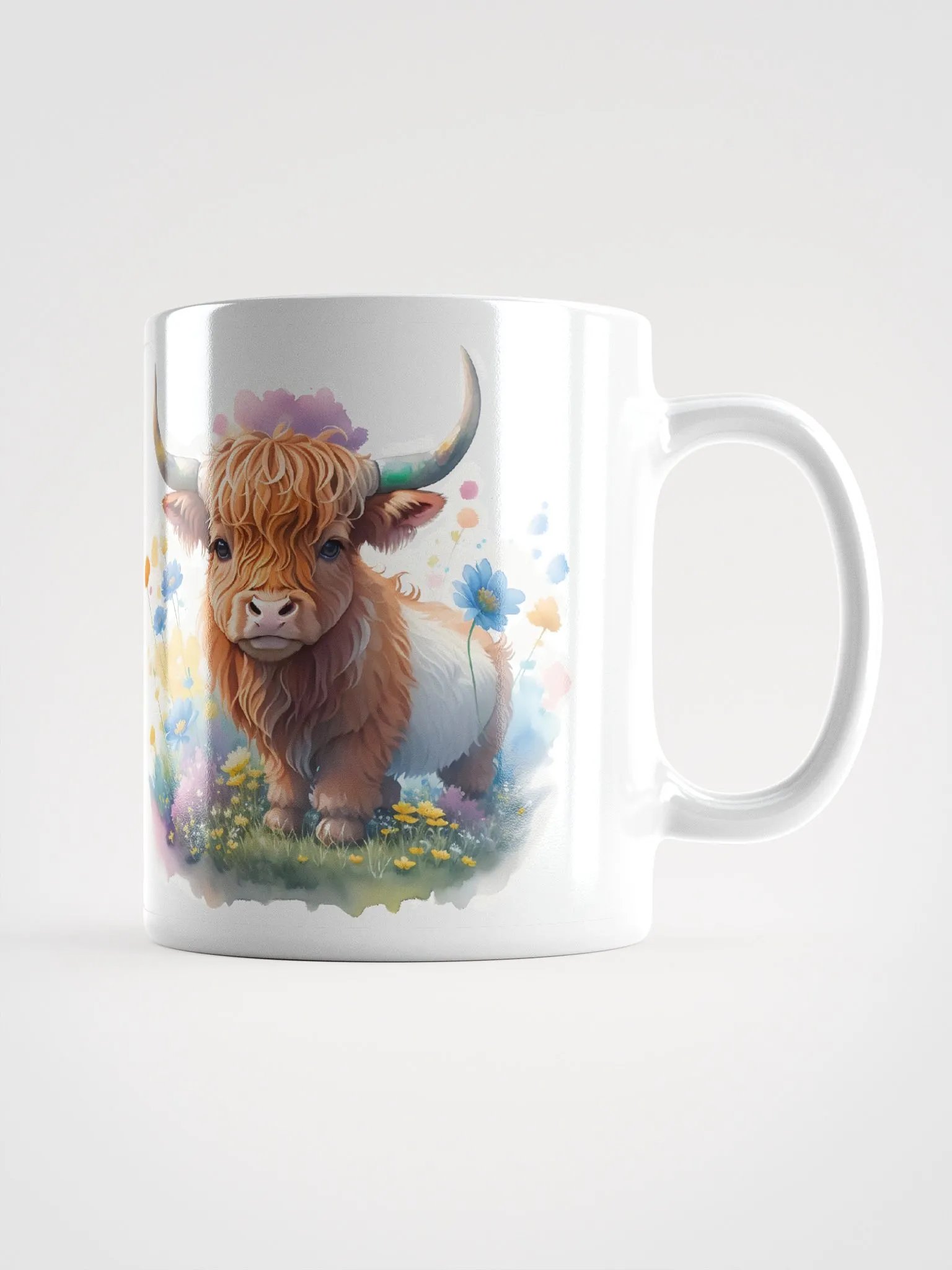 Highland Cow and Flowers Mug product image (1)