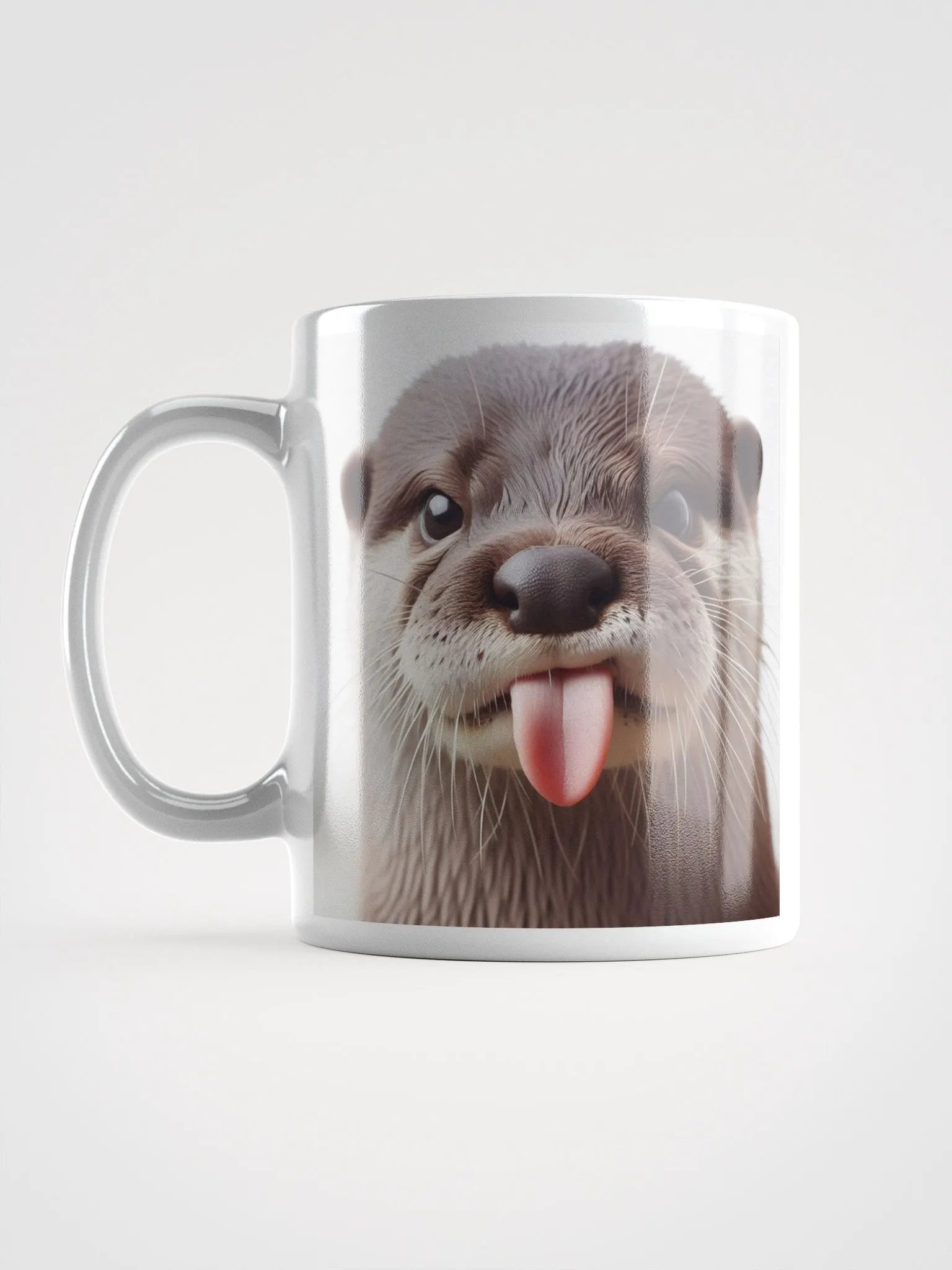 Rude Otter #Humorous Glossy Mug - White product image (6)