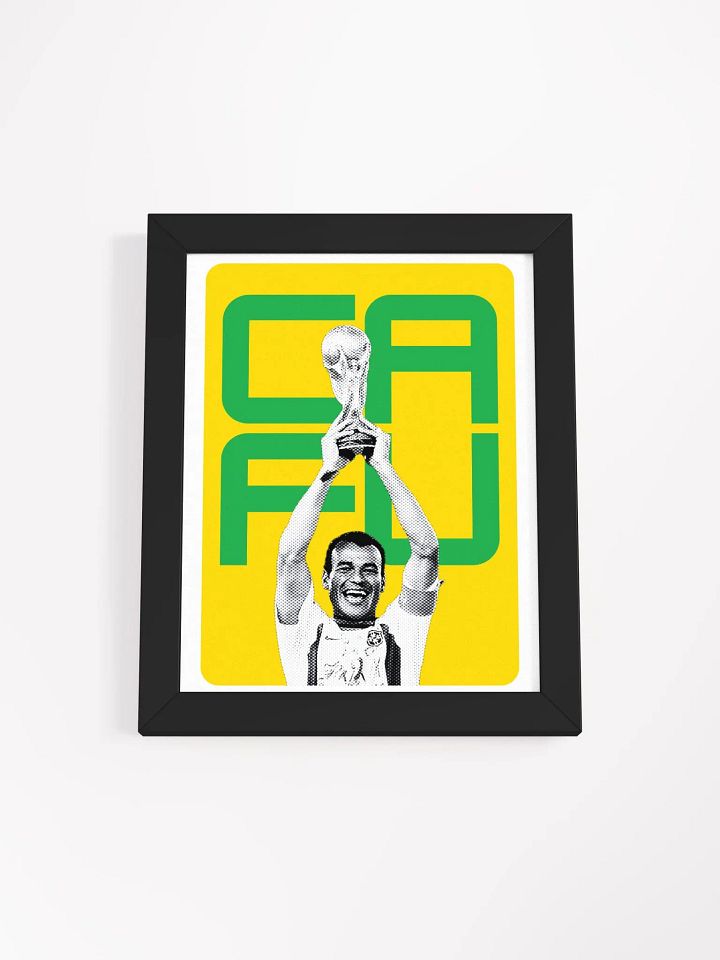 Cafu BW Brazil Name Art Framed Print product image (2)