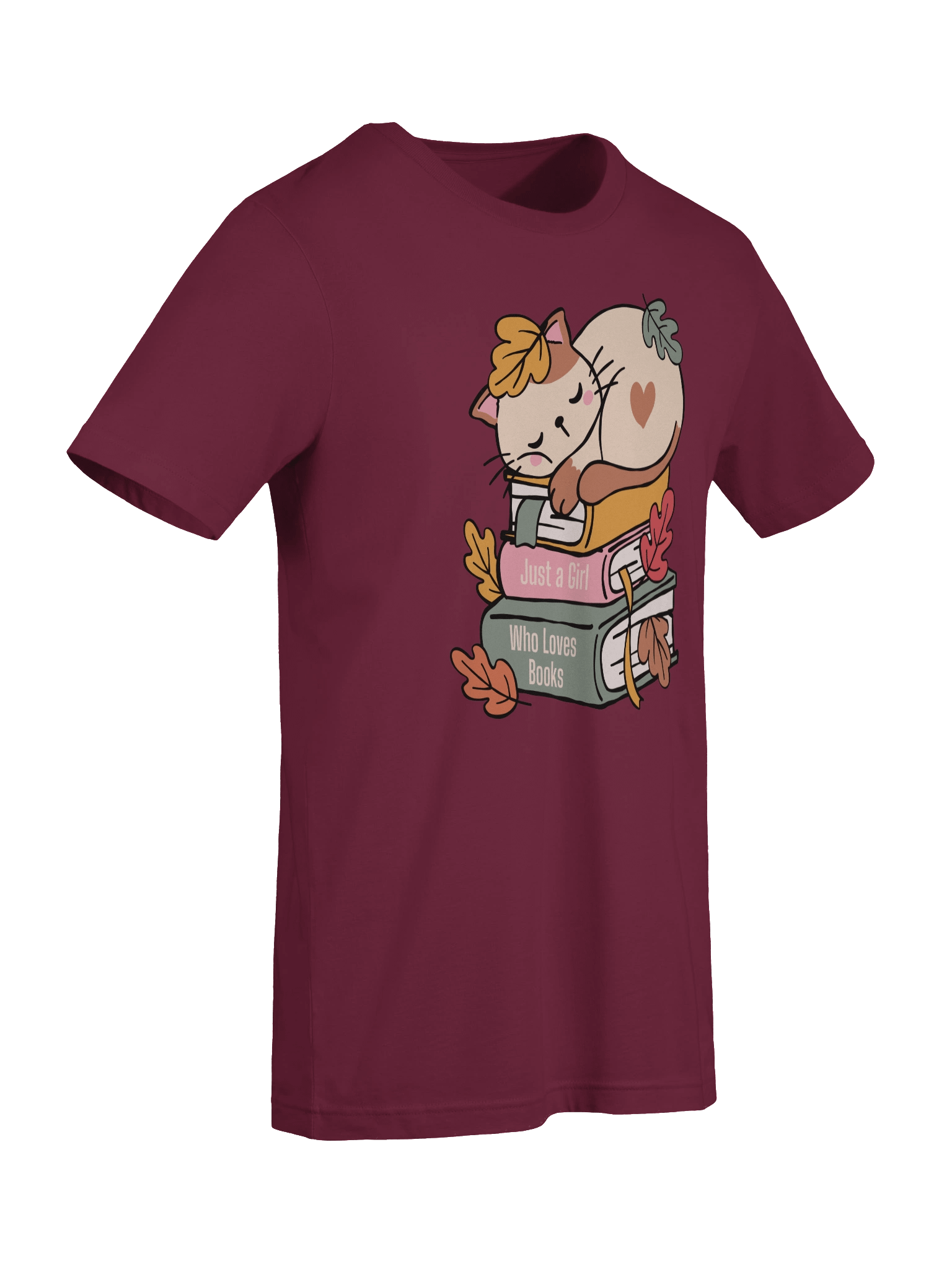 Cute Cat & Books T-Shirt product image (43)
