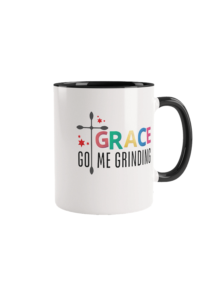 Grace Got Me Grinding Christian Double-Tone Mug | Faith Hustle Coffee Cup | Inspirational Gift for Women of Faith product image (2)