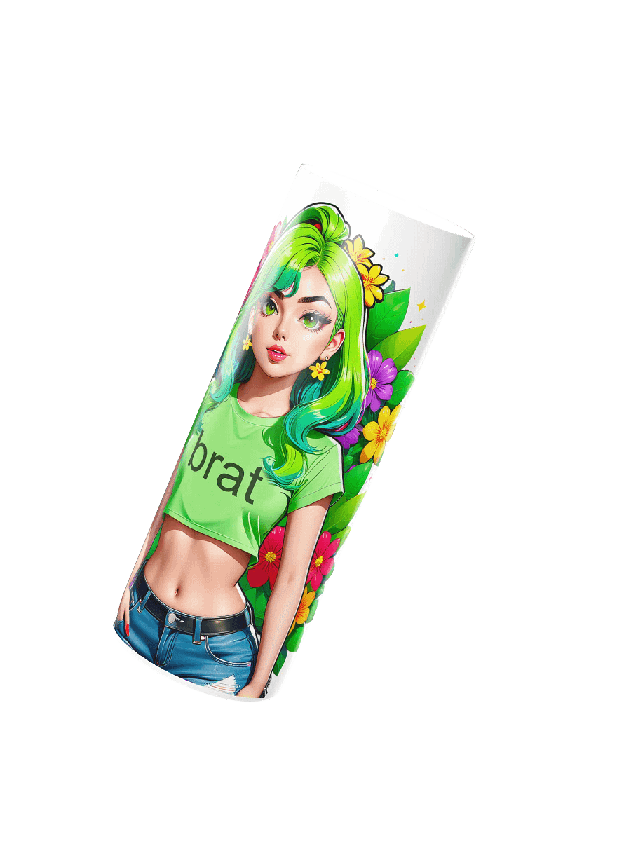 Brat 20 oz Skinny Stainless Steel Tumbler - White - Brat Life v2 product image (3)