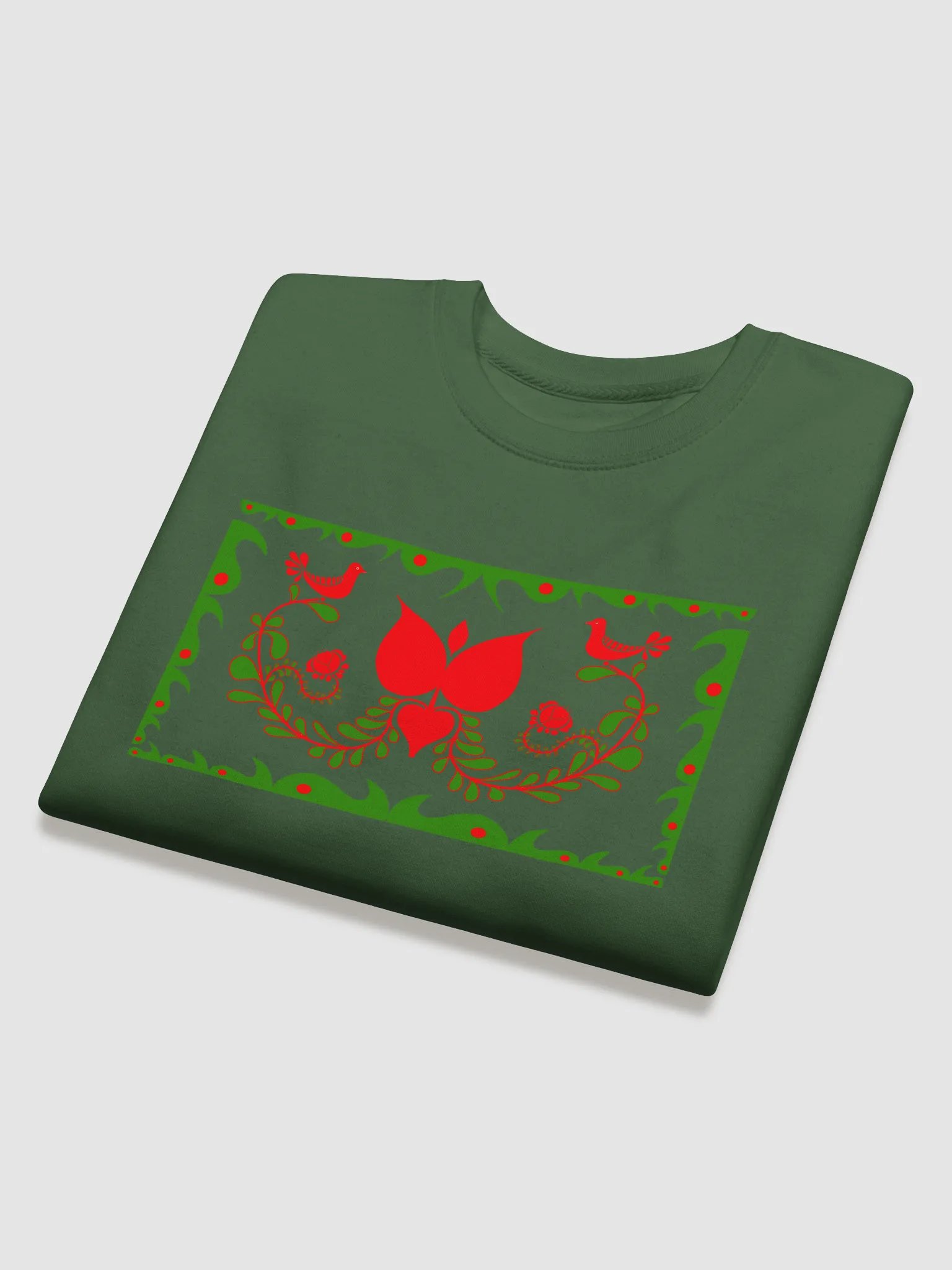 Hungarian Green Folk-Art Premium Sweatshirt product image (4)