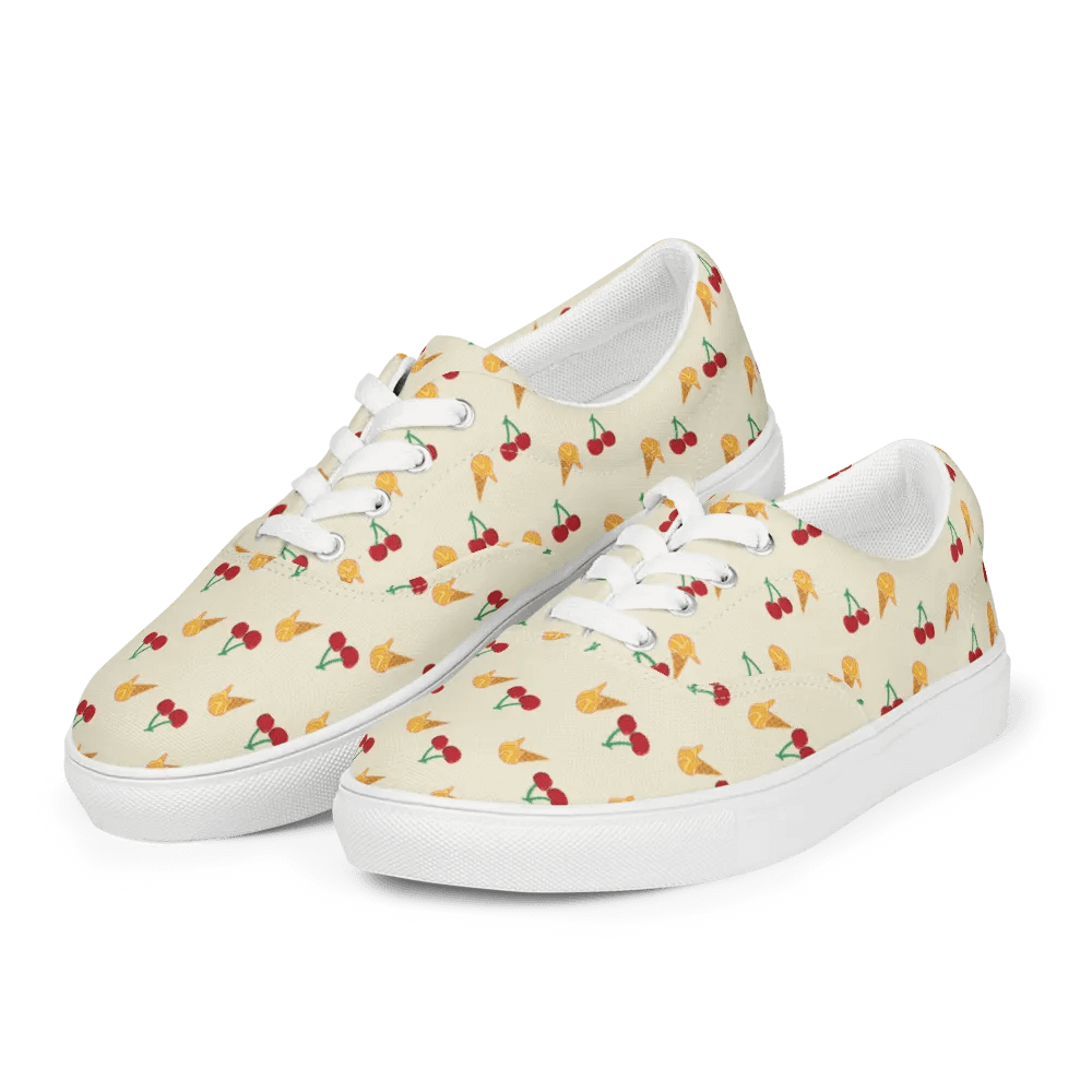 Cherry Chiller Lace-Up Canvas Shoes product image (4)