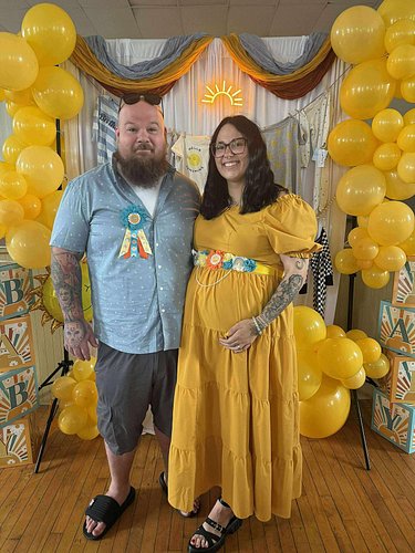 Happy Father’s Day to all. We celebrated with an amazing baby shower! ☀️💜 #happyfathersday #babyshower #herecomestheson☀️
