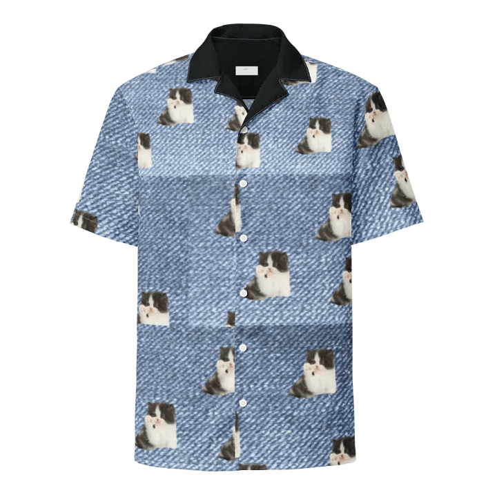 Allover print black and white kitten shirt product image (1)