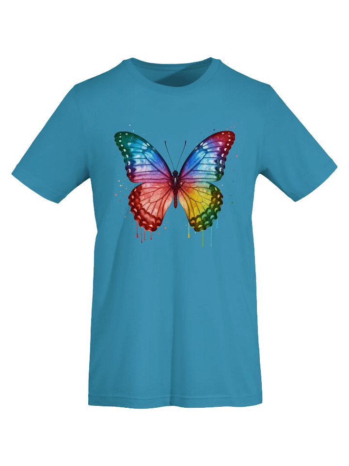 Rainbow Cascade Butterfly Watercolor Tee product image (1)