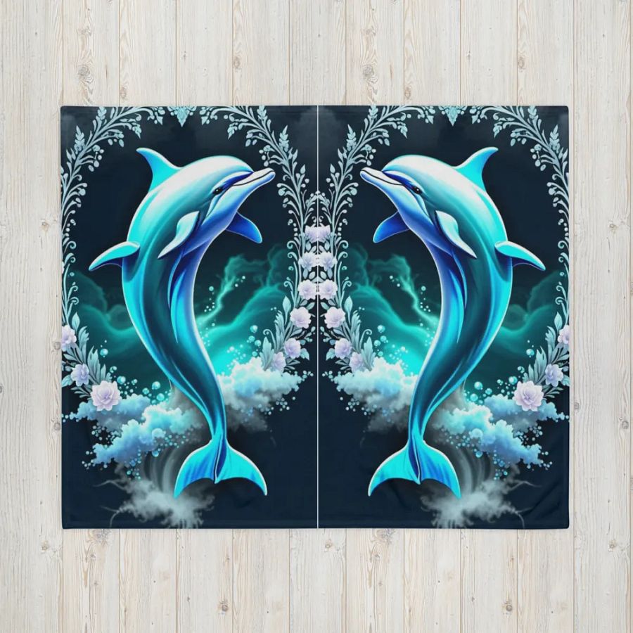 Whimsical Dolphin Dreams Throw Blanket product image (4)
