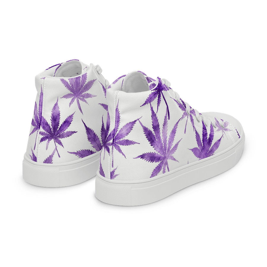 Purple Leaf High Top Canvas Shoes product image (7)