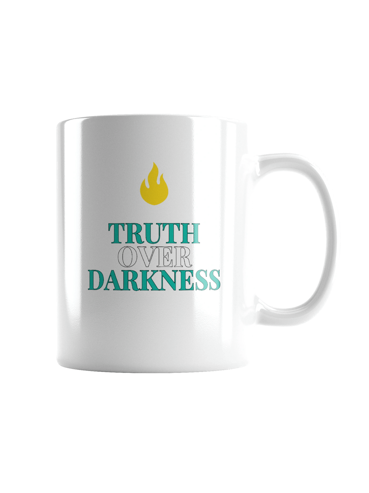 Truth Over Darkness Flame White Mug - LTW product image (4)
