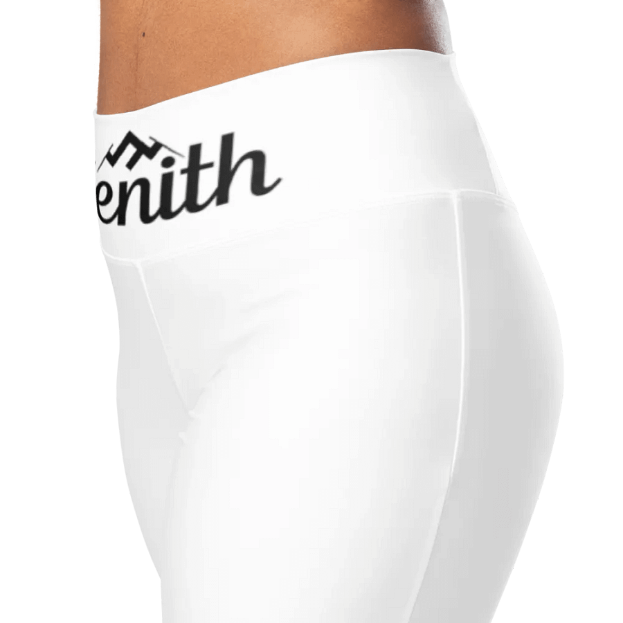 Zenith Women's High-Waisted Flare Leggings with UPF 50+ and Recycled Fabric - White product image (4)