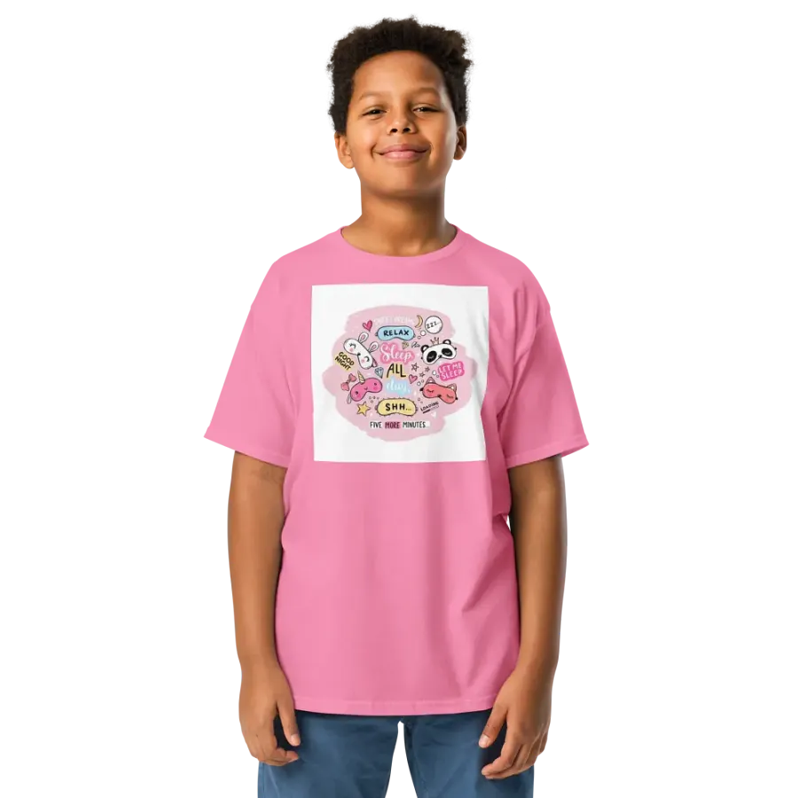 Kids Shirt Sleep Masks Red Background product image (1)