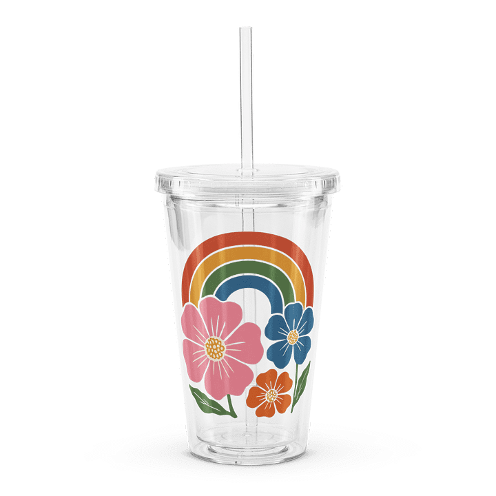Rainbow Blooms Double Wall Tumbler product image (1)