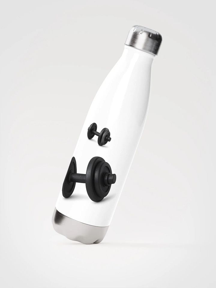 Gym Tonight Black Dumbbell Insulated Water Bottle product image (2)