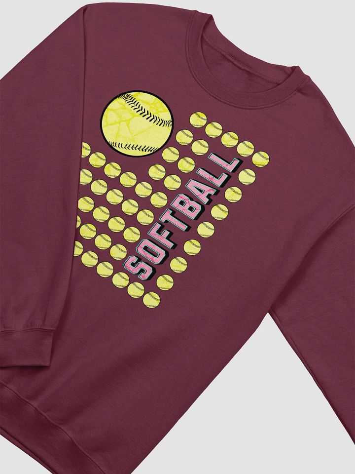 US Flag Softball Swag Crewneck Sweatshirt product image (10)