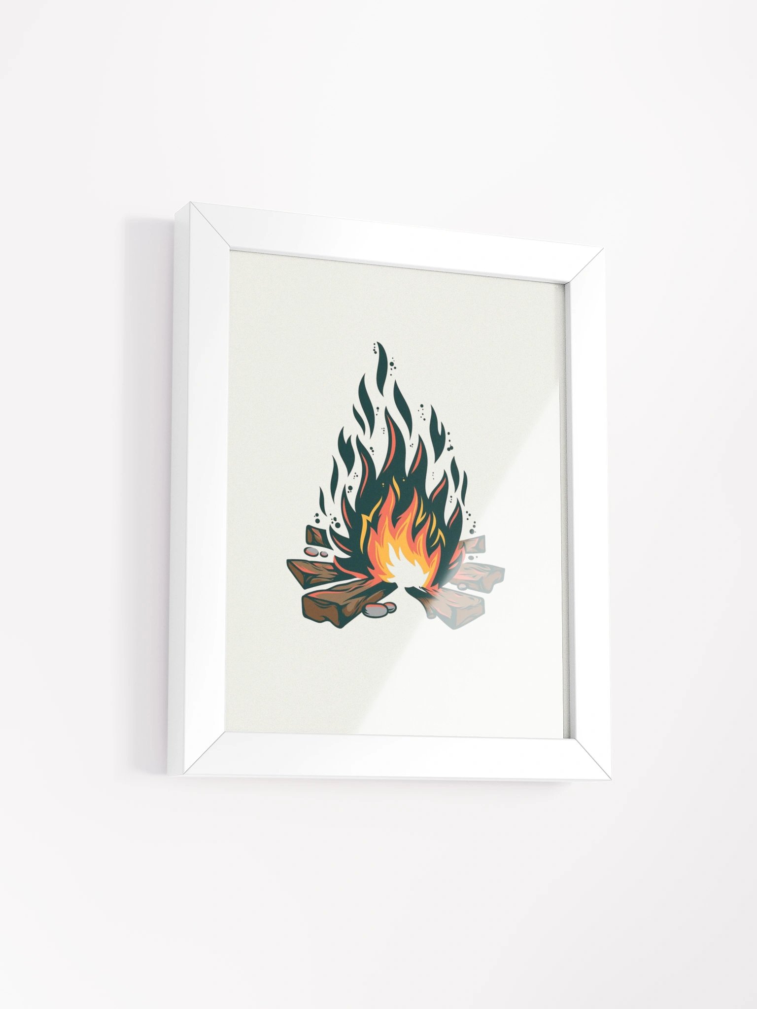 Stylized Campfire Framed Poster product image (2)