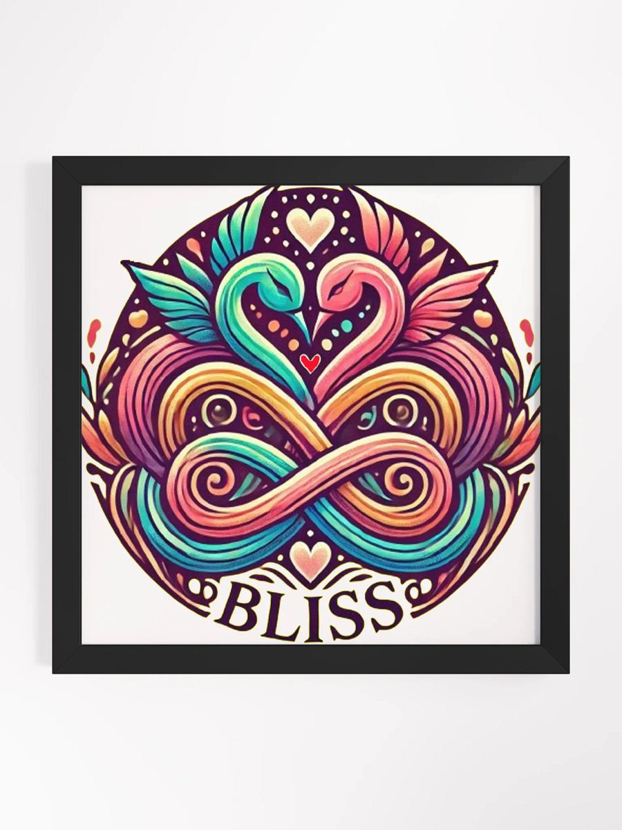 Blissful Swan Heart Framed Poster product image (1)
