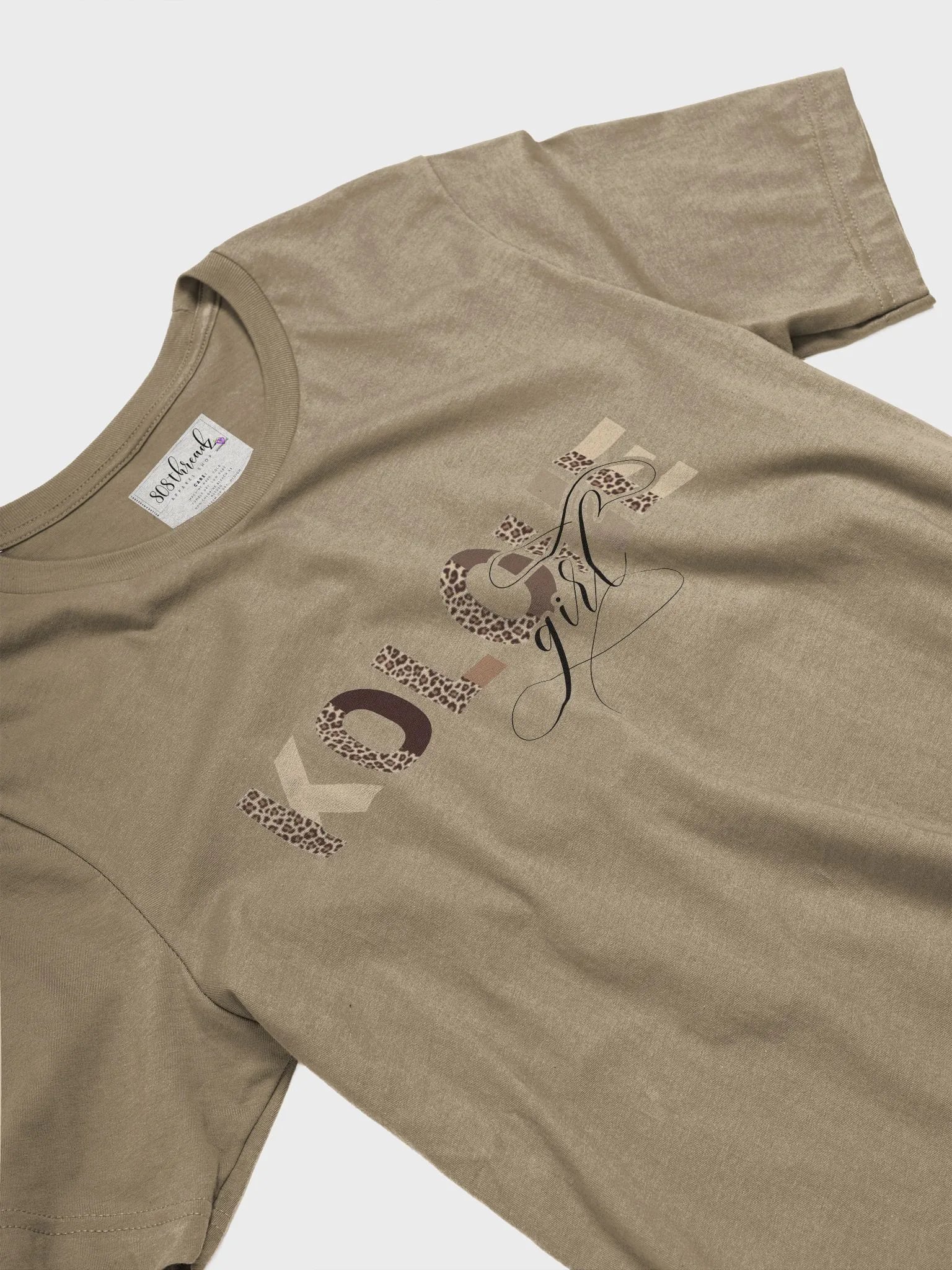 Kolohe Girl T-Shirt; Black with Original Cheetah Pattern product image (3)