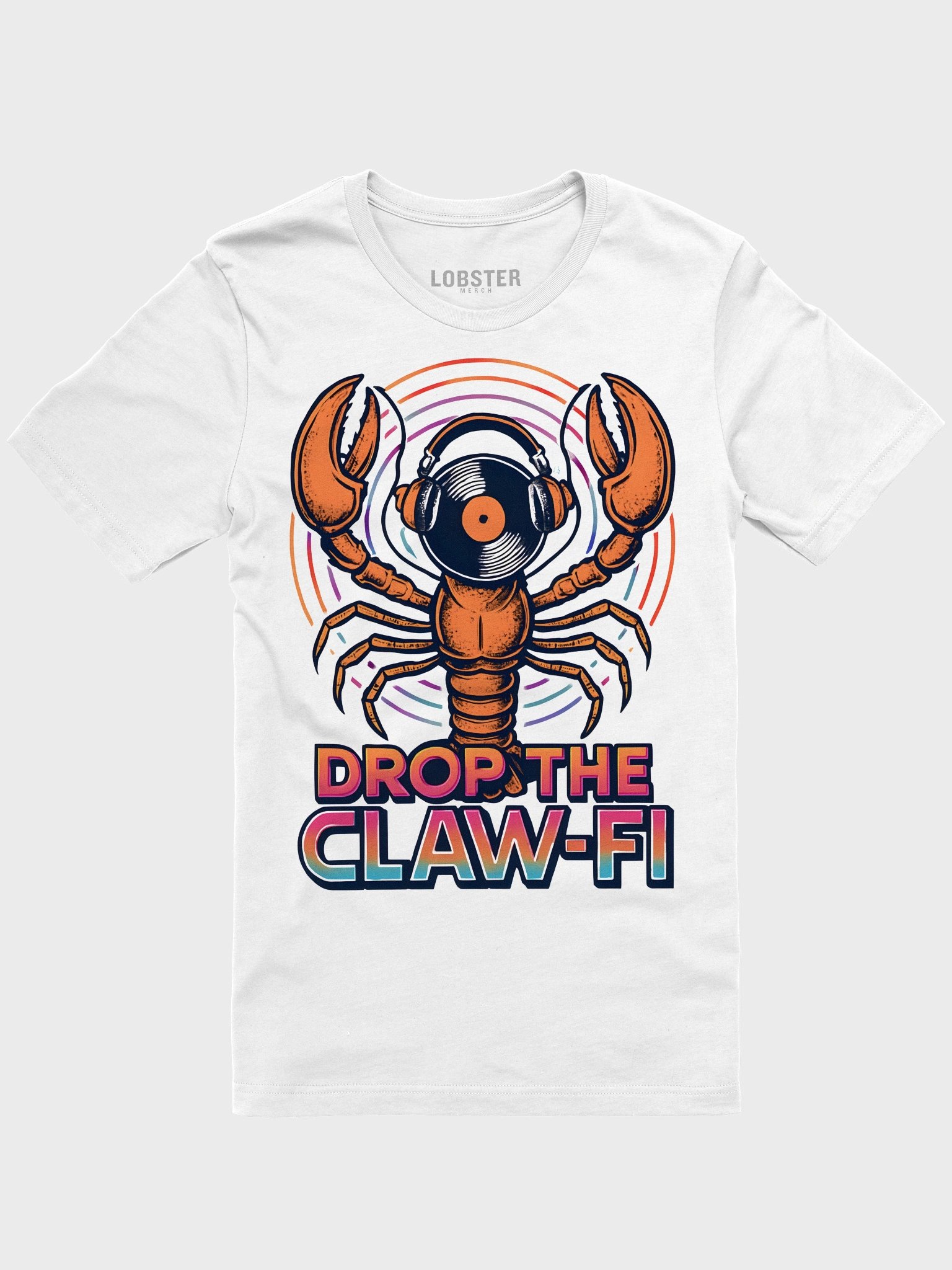 Drop the Claw-Fi T-Shirt – Lobster Vinyl Record Graphic Tee product image (2)