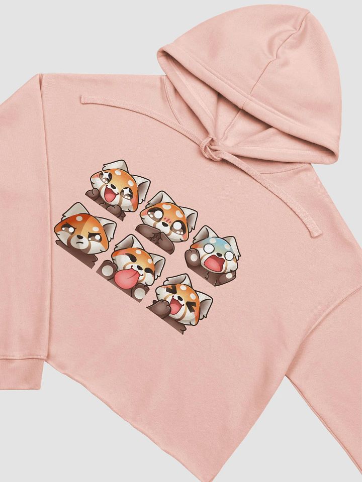 Red panda emote cropped fleece hoodie product image (4)