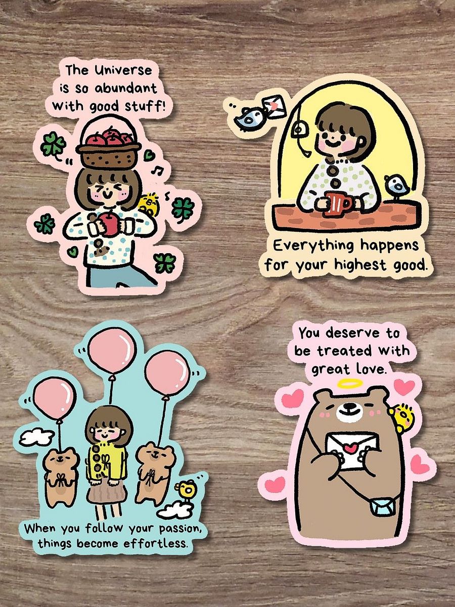 Positivity Glitter Stickers Bundle #1 product image (1)