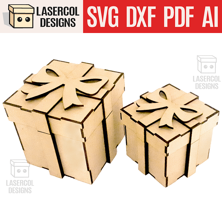 Gift Box (Two Sizes) - Laser Cut Files product image (1)