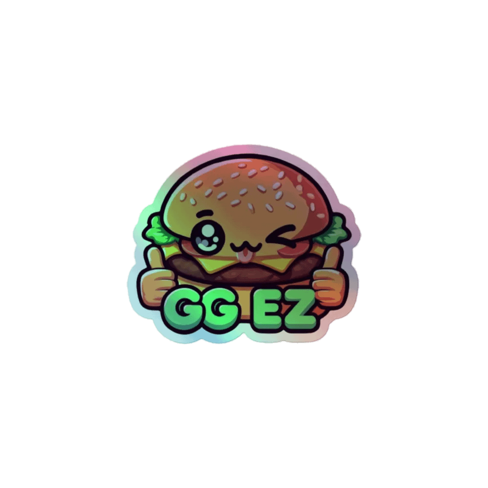 Cheeseburger Thumbs Up Holographic Sticker Sheet product image (1)