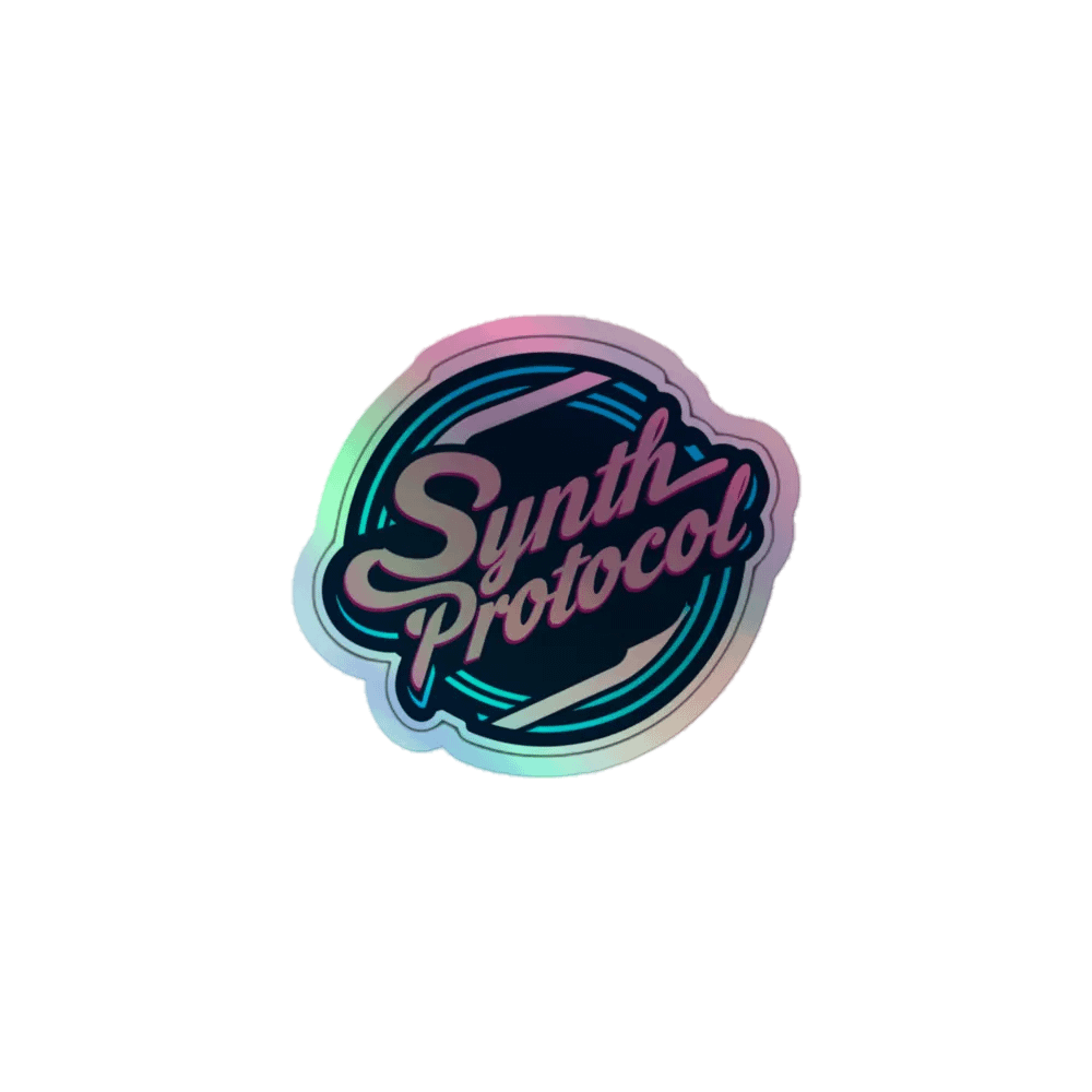 Synth Protocol Holographic Sticker product image (1)