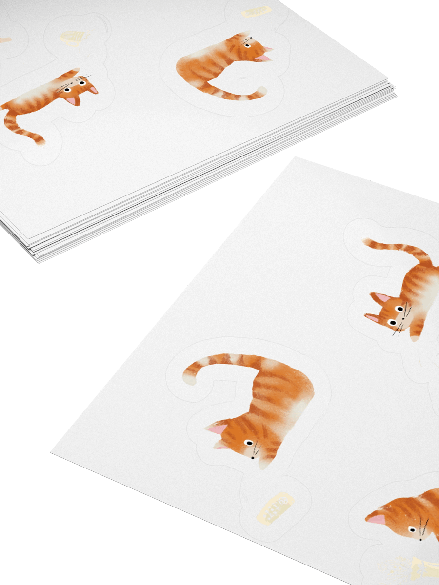 Bad Orange Tabby Cats Knocking Stuff Over Stickers product image (10)