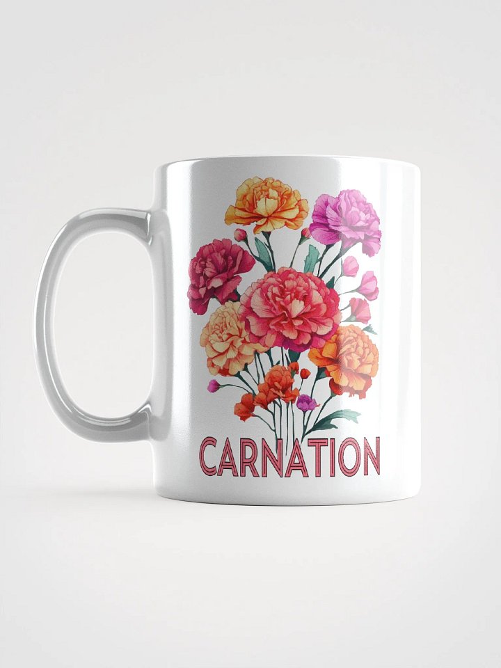 Floral Graphic | White Coffee Mug | Carnation product image (1)