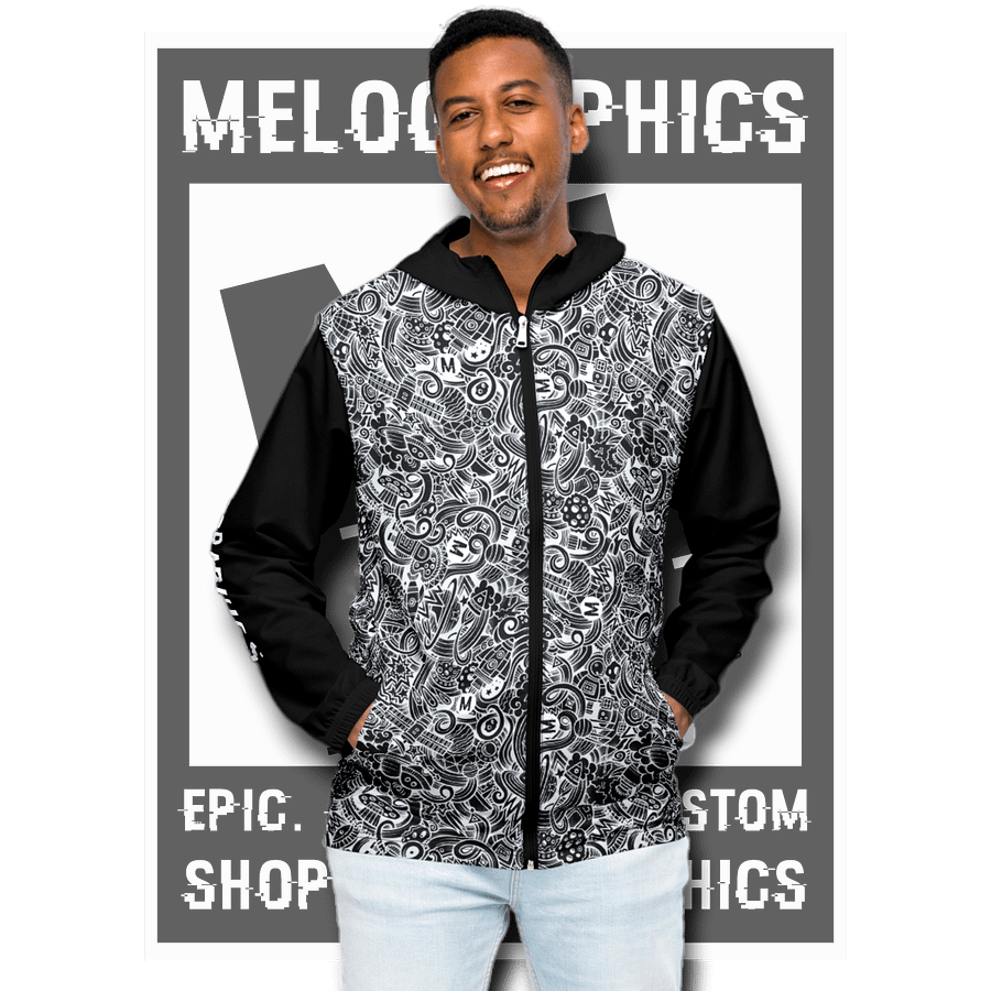Dark Space Scribble - Ultimate Windbreaker Jacket | #MadeByMELO product image (12)