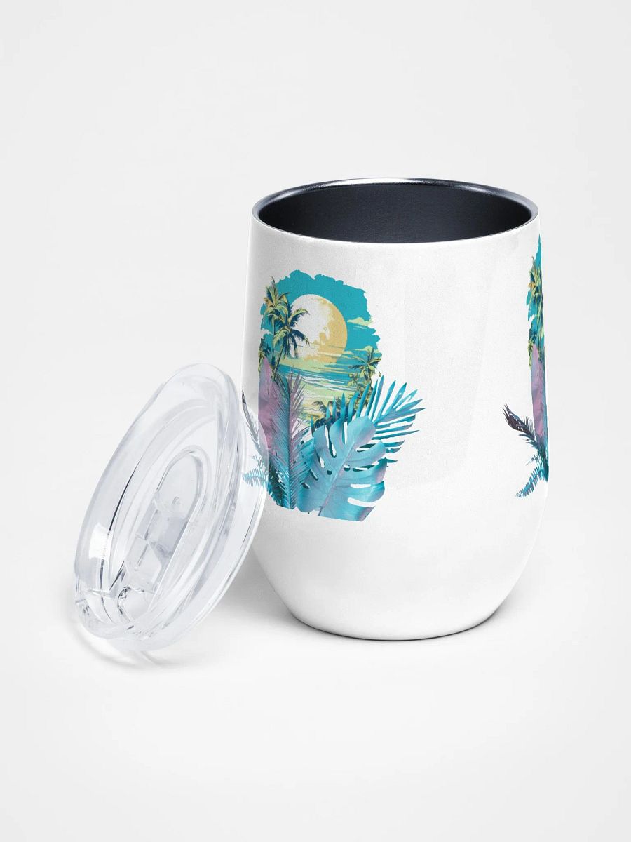 Tropical Moonlit Wine Tumbler Set for bride and groom product image (2)