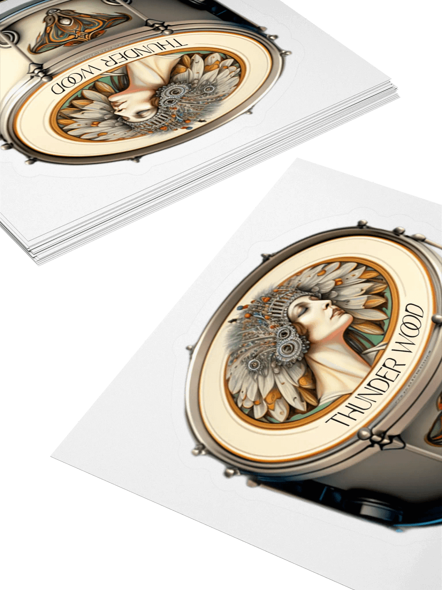 Thunder Wood Drummer Stickers product image (4)
