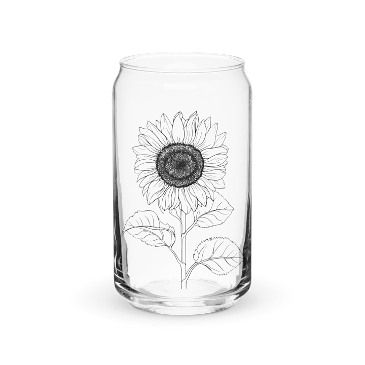 Sunflower Sip in Style: Can-Shaped Glass product image (1)