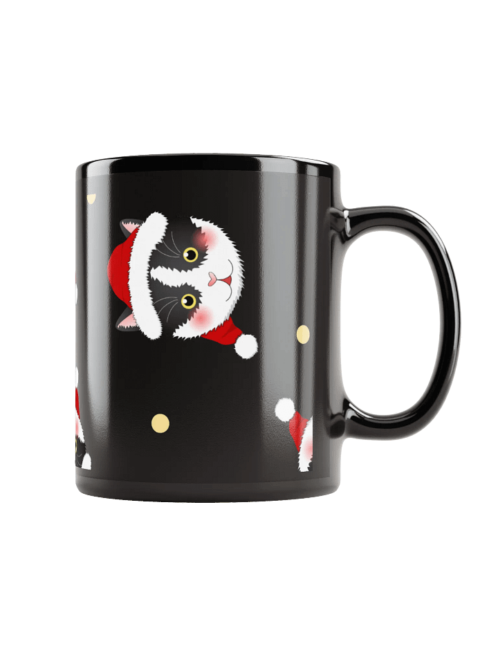 Santa Cats Black Glossy Mug product image (1)