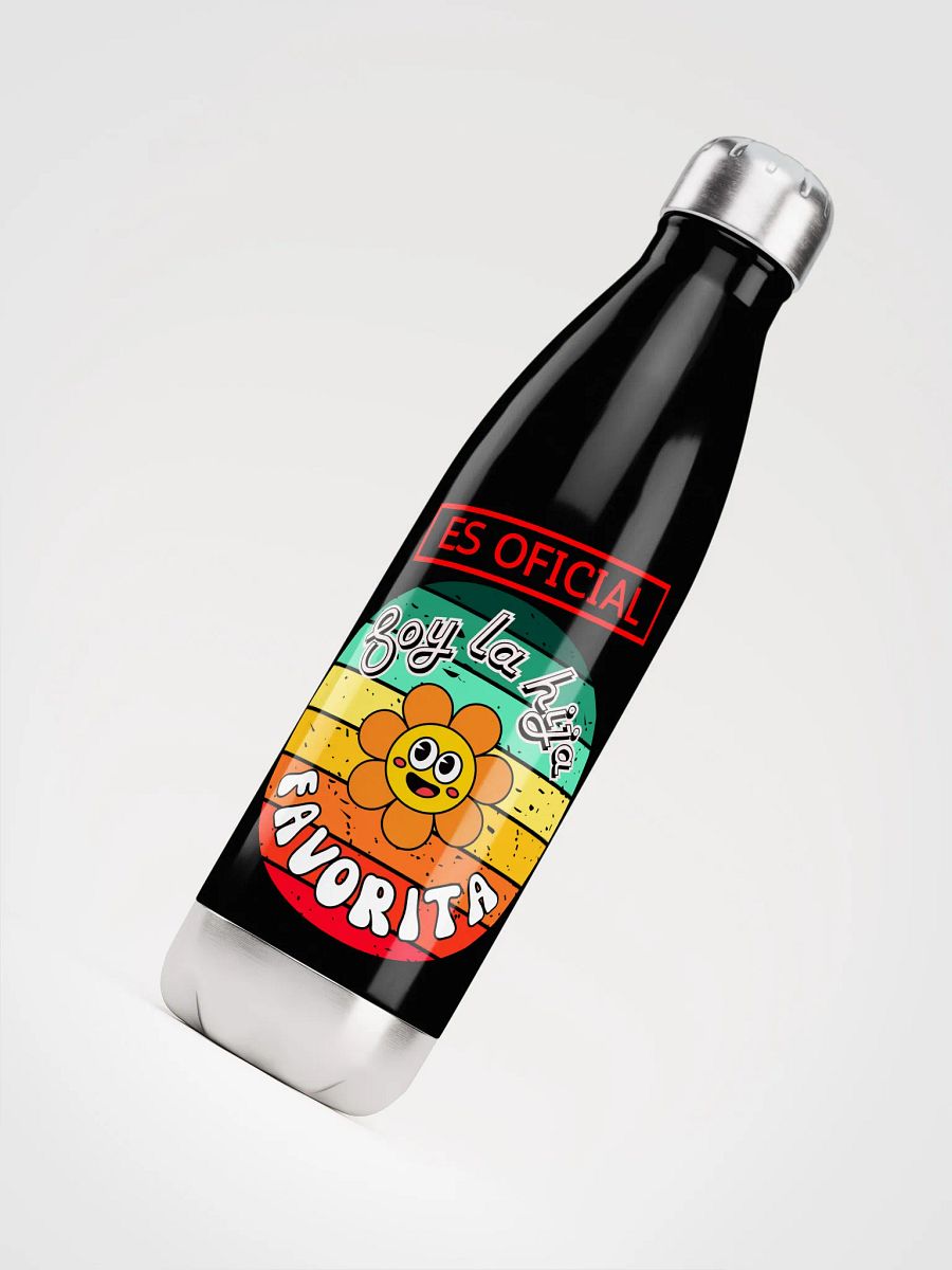 Retro Water Bottle Es oficial soy la hija favorita product image (4)