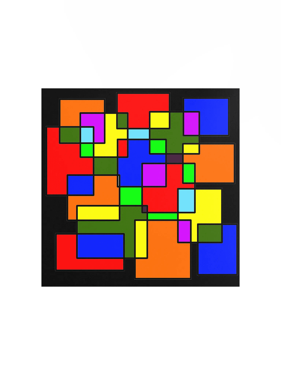 Rainbow Rectangles: A Mondrian-Inspired Poster product image (3)